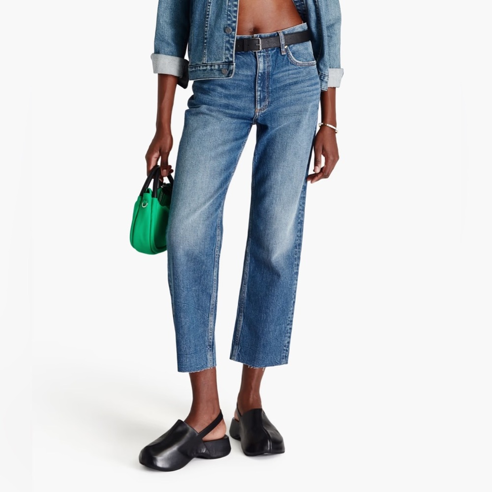Rag and Bone Ruth super high rise straight cropped jeans